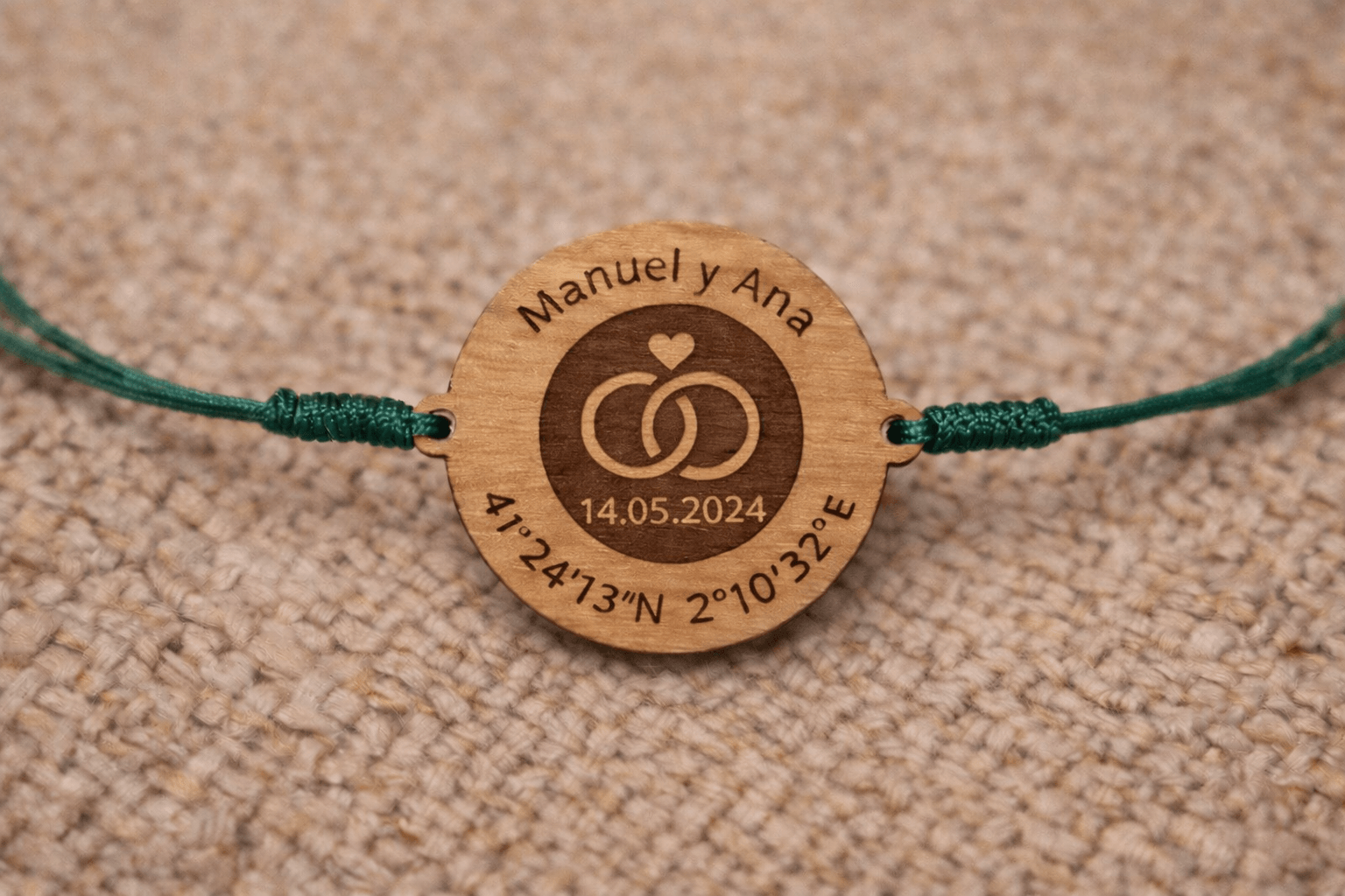 Detalle del diseño de la pulsera NFC